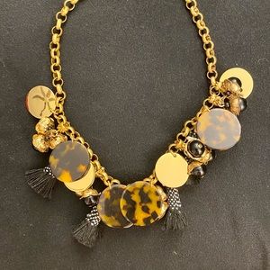 J Crew tortoise chunky necklace